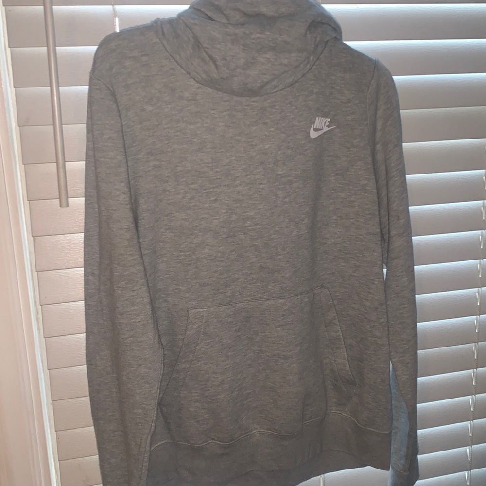 Grey Nike Hoodie longer neck